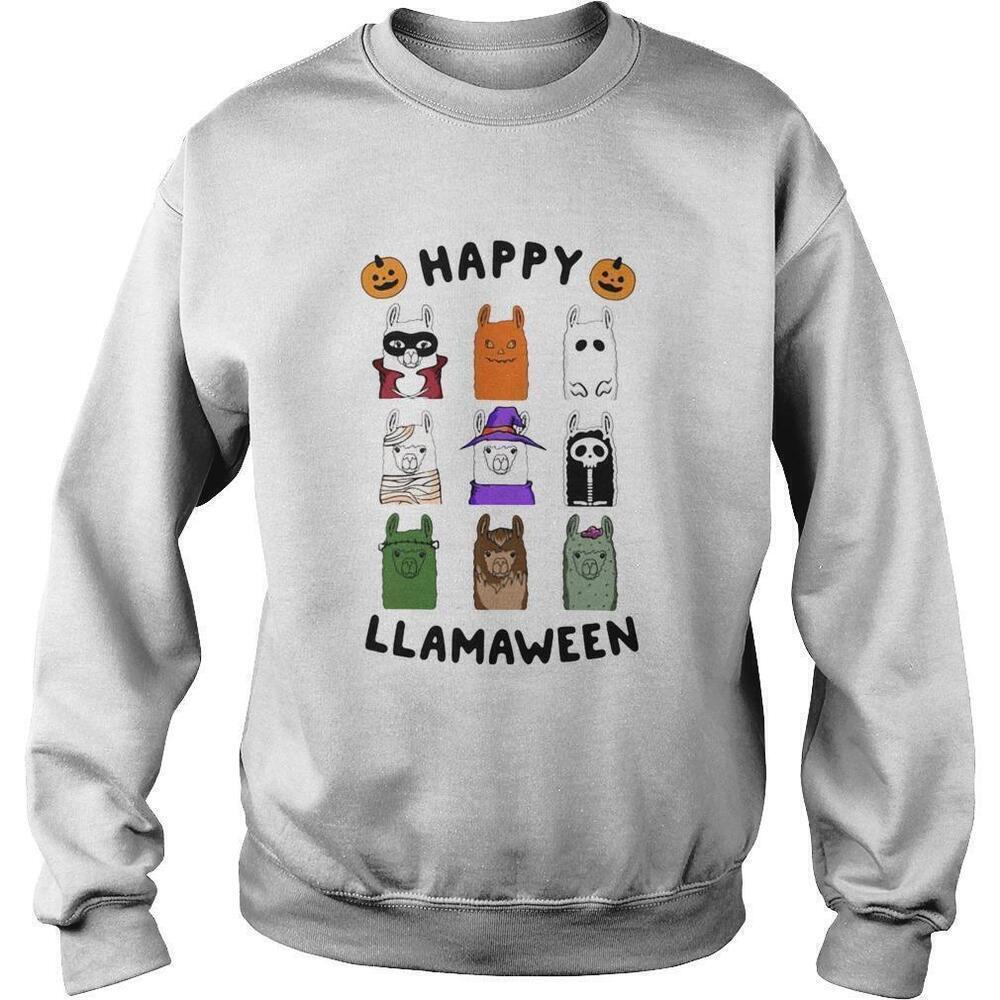 Llama Happy Llamaween Halloween Graphic Sweatshirt